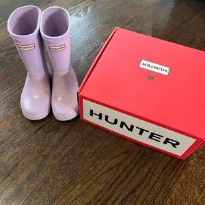 Hunter Purple Rain & Snow Boots Waterproof Calf-Height Girls Shoes Toddler Boot